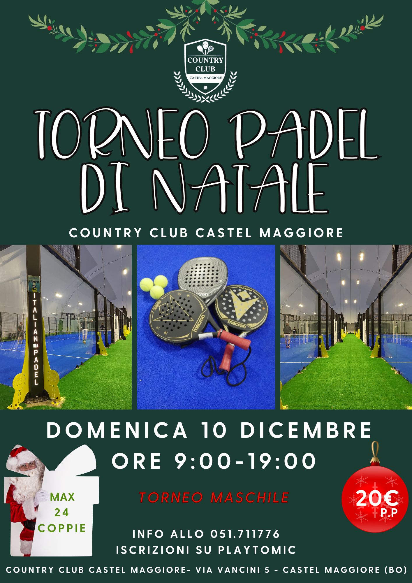 TORNEO PADEL DI NATALE | Country Club Bologna