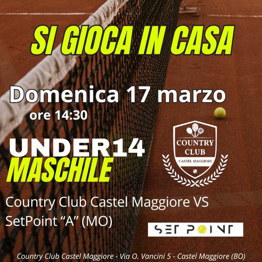 Locandina Gare a squadre Under 2024 - Country Club Castel Maggiore