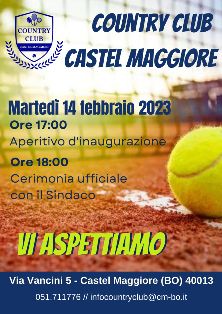 Locandina Inaugurazione Country Club Castel Maggiore - Country Club Castel Maggiore