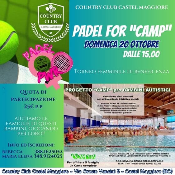 Padel for Camp - Country Club Castel Maggiore