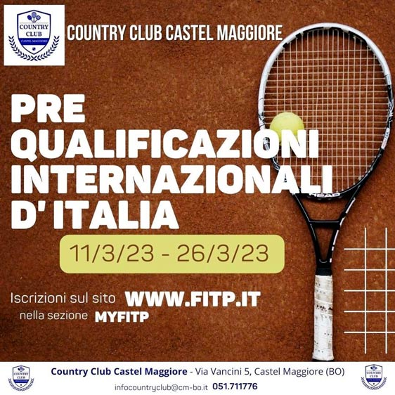 Pre qualificazioni Internazionali d’Italia - Country Club Castel Maggiore