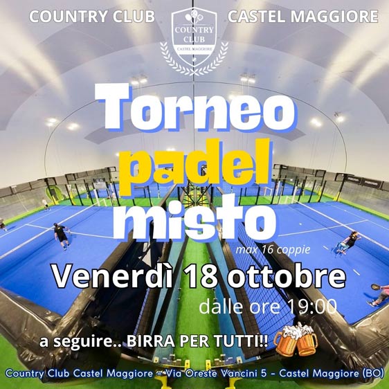 Torneo Padel misto - Country Club Castel Maggiore