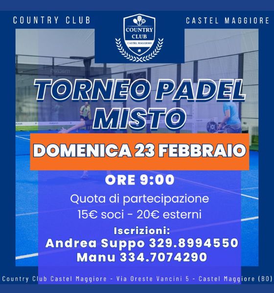 Torneo Padel Misto - Country Club Castel Maggiore