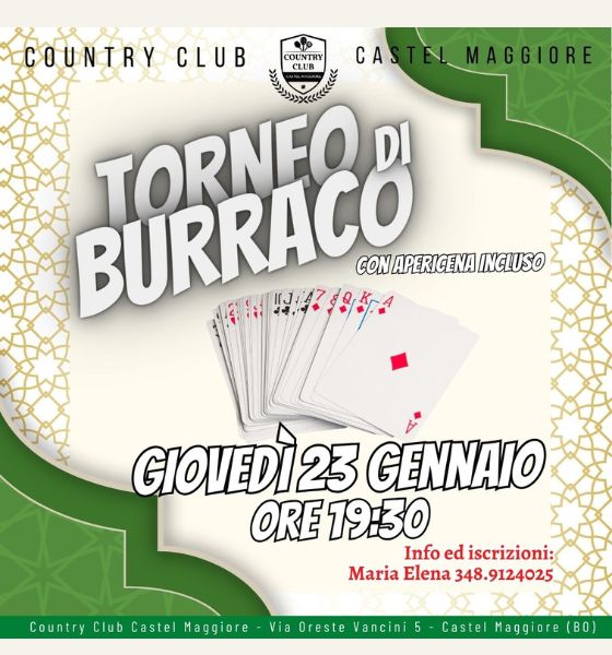 Torneo di Burraco - Country Club Castel Maggiore