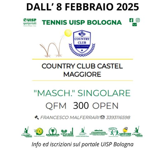 TORNEO TENNIS UISP febbraio - Country Club Castel Maggiore