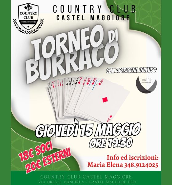 Torneo Burraco 15/05 - Country Club Castel Maggiore