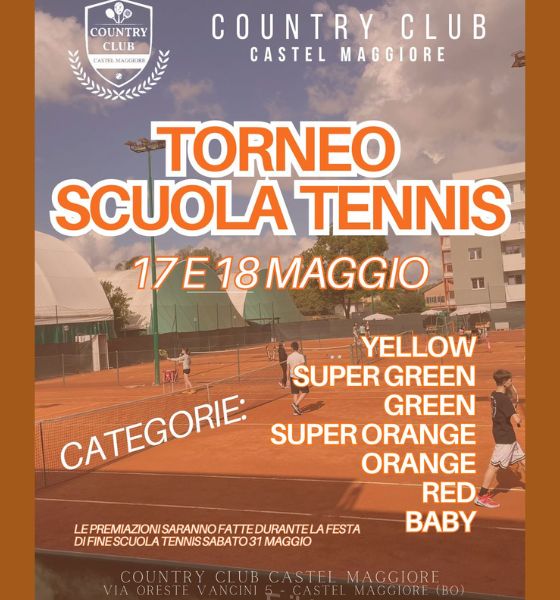 Torneo scuola tennis 2025 - Country Club Castel Maggiore