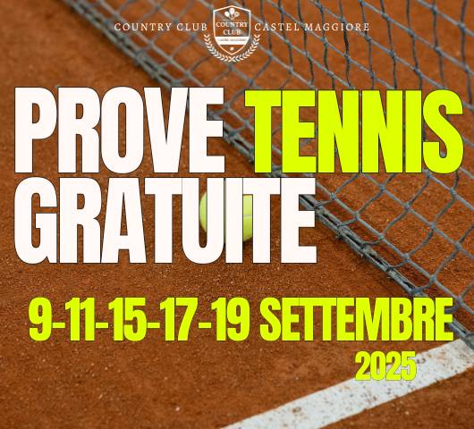 PROVE GRATUITE TENNIS - Country Club Castel Maggiore
