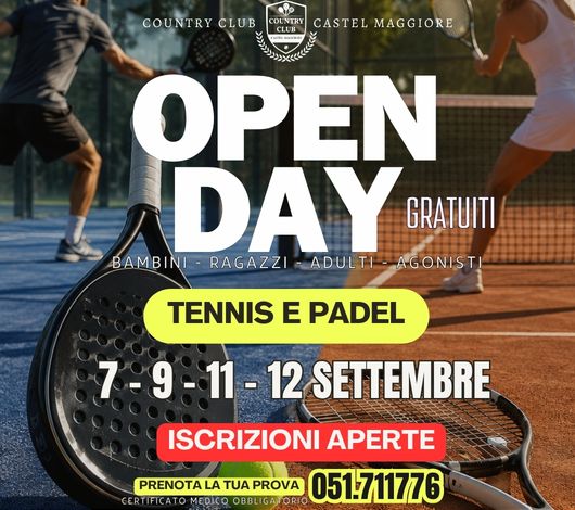 OPEN DAY GRATUITI - Country Club Castel Maggiore